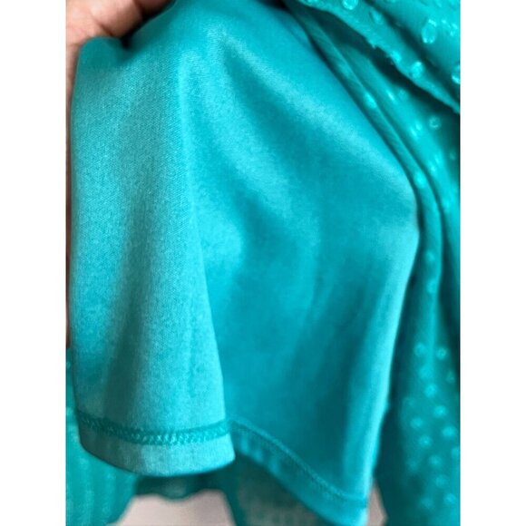 Lane Bryant Clip Dot Dress 22 Green Tank Midi Feminine Retro Pinup Skater 80s - Picture 8 of 12